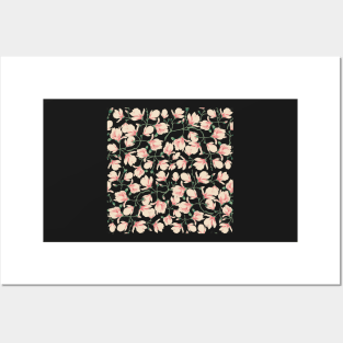 Magnolia flower pattern 2 Posters and Art